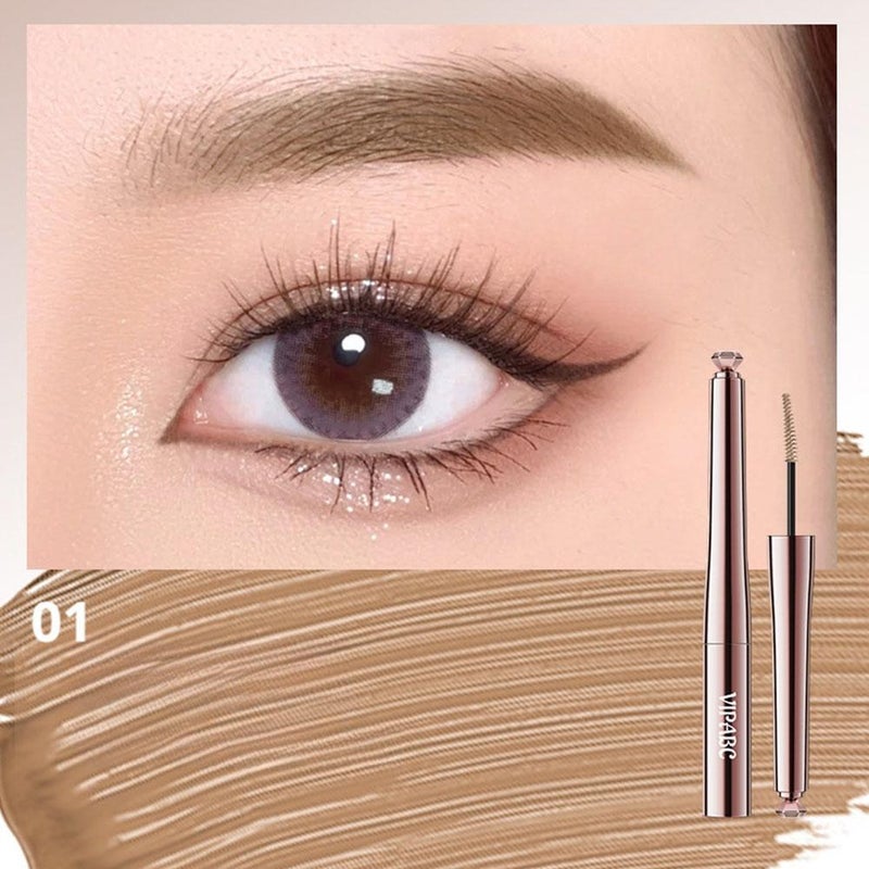 Eyebrow mascara, non-fading, natural, smudge-proof, waterproof, long-lasting, voluminous, natural-looking eyebrows, light-colored eyebrow mascara.